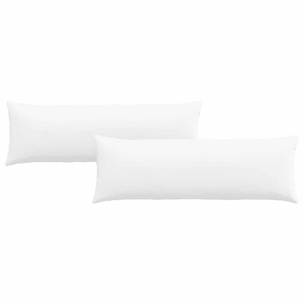 vidaXL Perne pentru canapea 2 pcs Alb 120 x 40 cm țesătură
