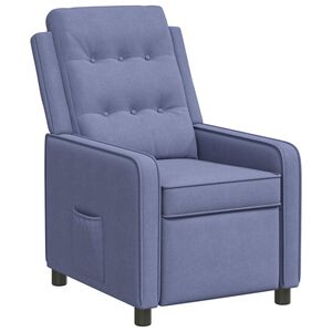 vidaXL Fotoliu recliner Albastru Jeans 65 x 93 x 102 cm Țesătură