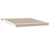 vidaXL Copertină retractabilă Bej 350 x 250 cm Poliester și metal