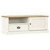 vidaXL Comodă TV VIGO, alb, 106x40x40 cm, lemn masiv de pin