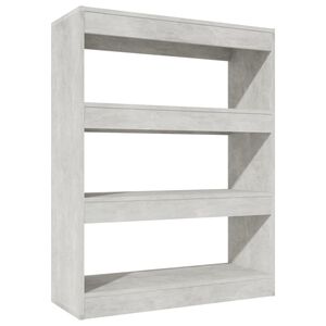 vidaXL Bibliotecă/Separator cameră gri beton 80x30x103cm lemn compozit