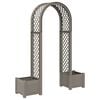 vidaXL Arc de trandafiri cu ghiveci Gri 168,5 x 43 x 207 cm PP
