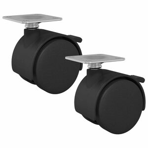 vidaXL Roată 2 buc. Negru 39,5 x 39,5 x 37,8 mm Fier și polipropilenă
