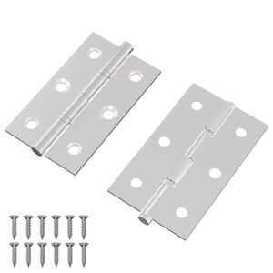 vidaXL Hinge Simplu 2 buc. Argintiu 58 x 35 x 1 mm Oțel