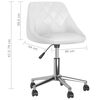 vidaXL Scaune de bucătărie pivotante, 6 buc., alb, piele ecologică