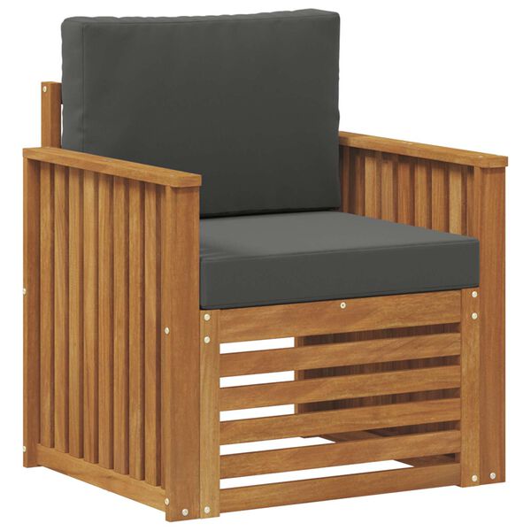 vidaXL Set de canapele de exterior cu pernă natural 71 x 63 x 73 cm