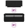 vidaXL Set comodă TV 2 pcs Negru 200 x 35 x 40 cm Lemn compozit