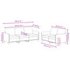 vidaXL Set canapea 2 piese, negru, catifea