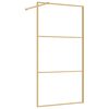 vidaXL Paravan de duș walk-in auriu 115x195 cm sticlă ESG transparentă