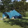 vidaXL Cort Teepee cu acoperiș Albastru și Gri 600 x 600 x 347 cm