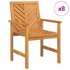vidaXL Scaun de sufragerie 8 pcs natural Lemn Solid de Acacia