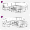 vidaXL Set de canapele de exterior 9 pcs Gri natural și deschis