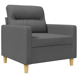 vidaXL Fotoliu canapea, gri &icirc;nchis, 60 cm, material textil