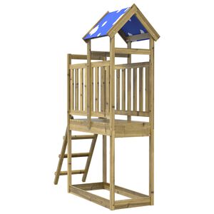 vidaXL Turn de joacă Maro 52,5 x 110,5 x 215 cm Lemn impregnate solid