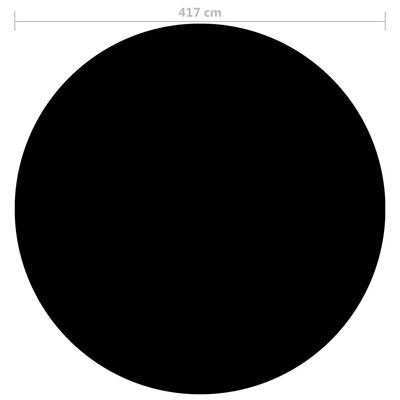 vidaXL Prelată piscină, negru, 417 cm, PE