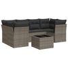 vidaXL Set canapele de grădină, 7 piese, cu perne, gri, poliratan