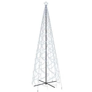 vidaXL Brad de Crăciun conic, 1400 LED-uri, alb rece, 160x500 cm