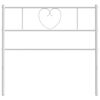 vidaXL Tăblie de pat metalică, alb, 90 cm