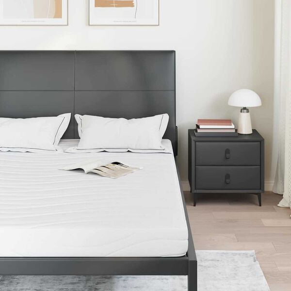 vidaXL Saltea Alb 140 x 190 cm Spumă cu memorie și gel