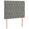 vidaXL Pat box spring cu saltea, gri deschis, 100x200 cm, catifea