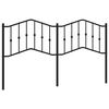 vidaXL Tăblie de pat de schimb metalică, negru, 180 cm