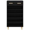 vidaXL Dulap pentru pantofi cu sertar Stejar Negru 60 x 35 x 105 cm