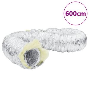 vidaXL Conductă de ventilație izolată, 6 m, &Oslash;10 cm, aluminiu