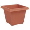 vidaXL Vază pătrată pentru flori 6 pcs Roșu cărămidă 20 x 20 x 16 cm