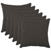 vidaXL Husă pentru pernă 6 pcs HEERLEN Gri &icirc;nchis 30 x 30 cm Boucl&eacute;