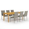 vidaXL Set mobilier pentru grădină, 7 piese, gri