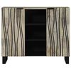 vidaXL Bufet Alb 90 x 33 x 75 cm Lemn masiv de mango