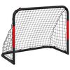 vidaXL Poartă de fotbal cu plasă, roșu și negru, 90x48x71 cm, oțel