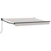 vidaXL Copertină retractabilă Gri deschis și alb. 3 x 2,5 m