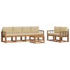 vidaXL Set de canapele de exterior 7 buc. Natural și Bej
