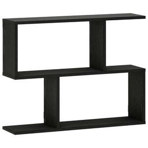 vidaXL Raft de perete Stejar Negru 72 x 17 x 55.5 cm Lemn prelucrat