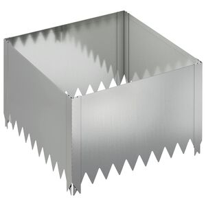 vidaXL Margine pentru gazon 60 x 60 x 35 cm Oțel Argintiu