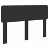 vidaXL Cadru de pat cu headboard Negru 150 x 200 cm Lemn prelucrat