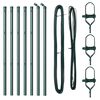 vidaXL Stâlpi de Gard Manual 7 pcs Verde Ø32mm 100 cm Oțel galvanizat