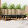 vidaXL Set de canapele de exterior cu pernă 8 pcs Natural și Negru