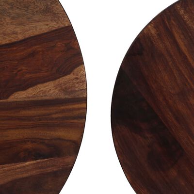 vidaXL Set masă de cafea, 2 piese, lemn masiv de sheesham, 60 x 35 cm