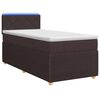 vidaXL Pat boxspring cu saltea Maro &icirc;nchis 80 x 200 cm Țesătură