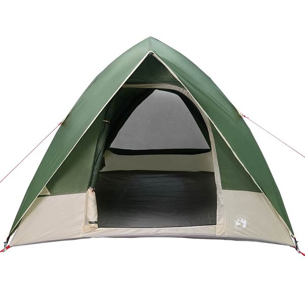 vidaXL Cort de Camping cu acoperiș Verde 320 x 275 x 190 cm tafta