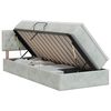 vidaXL Pat cu storage cu headboard Gri deschis 90 x 190 cm Catifea