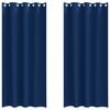 vidaXL Perdele Opaque cu Inel 2 buc. Albastru &icirc;nchis 225 x 140 cm