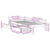 vidaXL Cadru de pat cu sertare, 75x190 cm, lemn masiv de pin