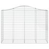vidaXL Coșuri gabion arcuite 11 buc, 200x50x140/160cm, fier galvanizat