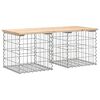 vidaXL Bancă de grădină, design gabion, 103x44x42cm, lemn masiv de pin