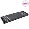 vidaXL Mochete autocolante pentru scară 15 pcs Antracit 65 x 21 x 4 cm