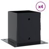 vidaXL Baze st&acirc;lp pătrate 4 buc Antracit Oțel acoperit cu pulbere