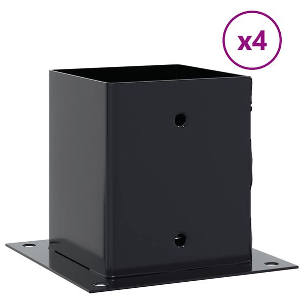 vidaXL Baze st&acirc;lp pătrate 4 buc Antracit Oțel acoperit cu pulbere